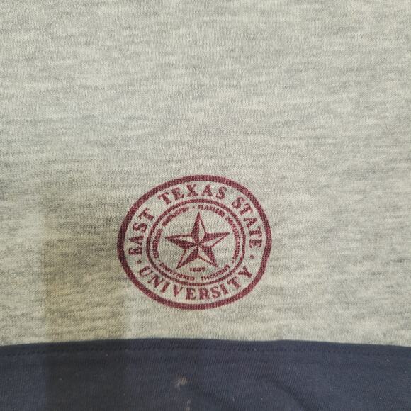 VTG 80s Champion Sweatshirt M USA ETSU Snap Neck Cropped Tri Blend RARE - Picture 2 of 10